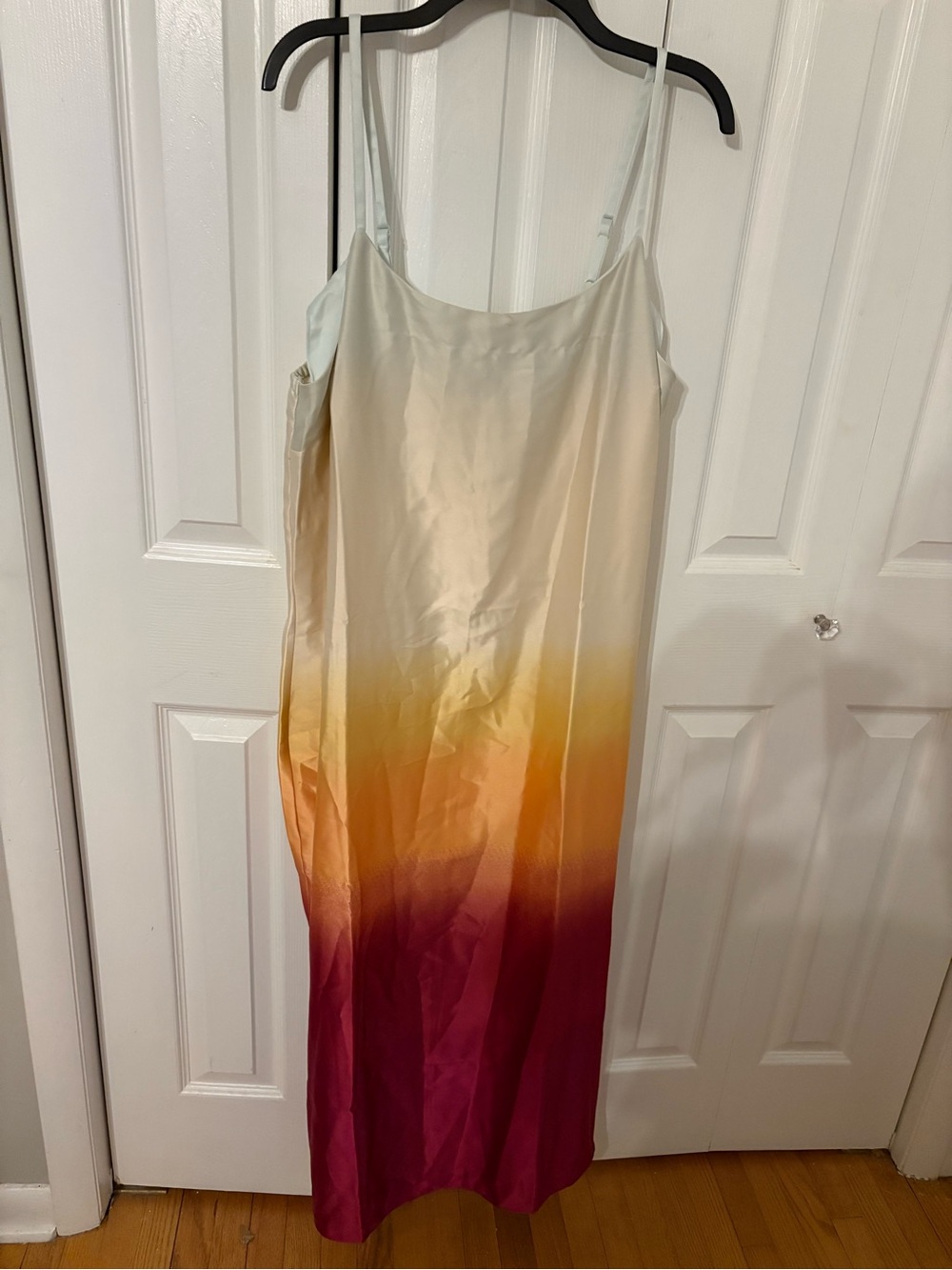 Lane Bryant Ombre Slip Dress in Cream, Yellow, Orange, Pink
